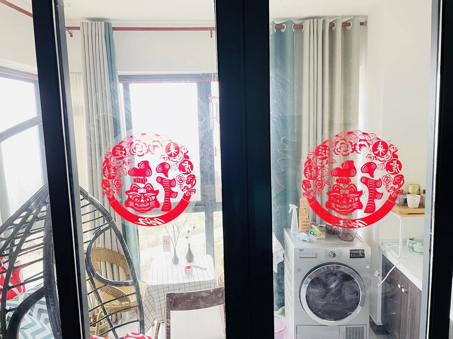 今年的对联贴得有点敷衍😂 - 图2