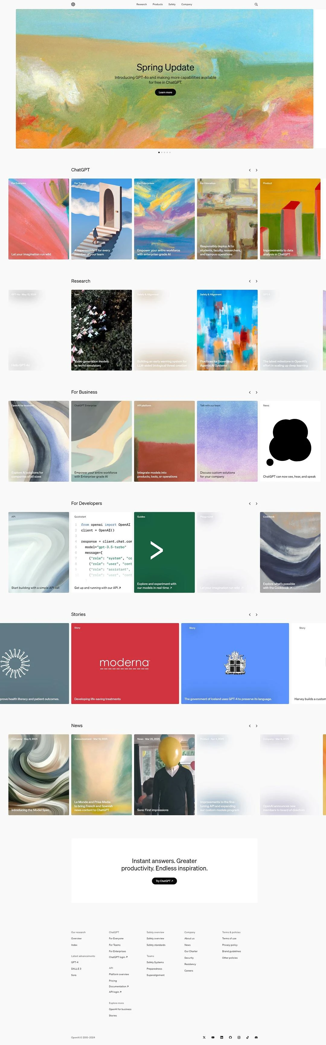 OpenAI的官网好有艺术感
像是在逛美术馆🎨 - 图1