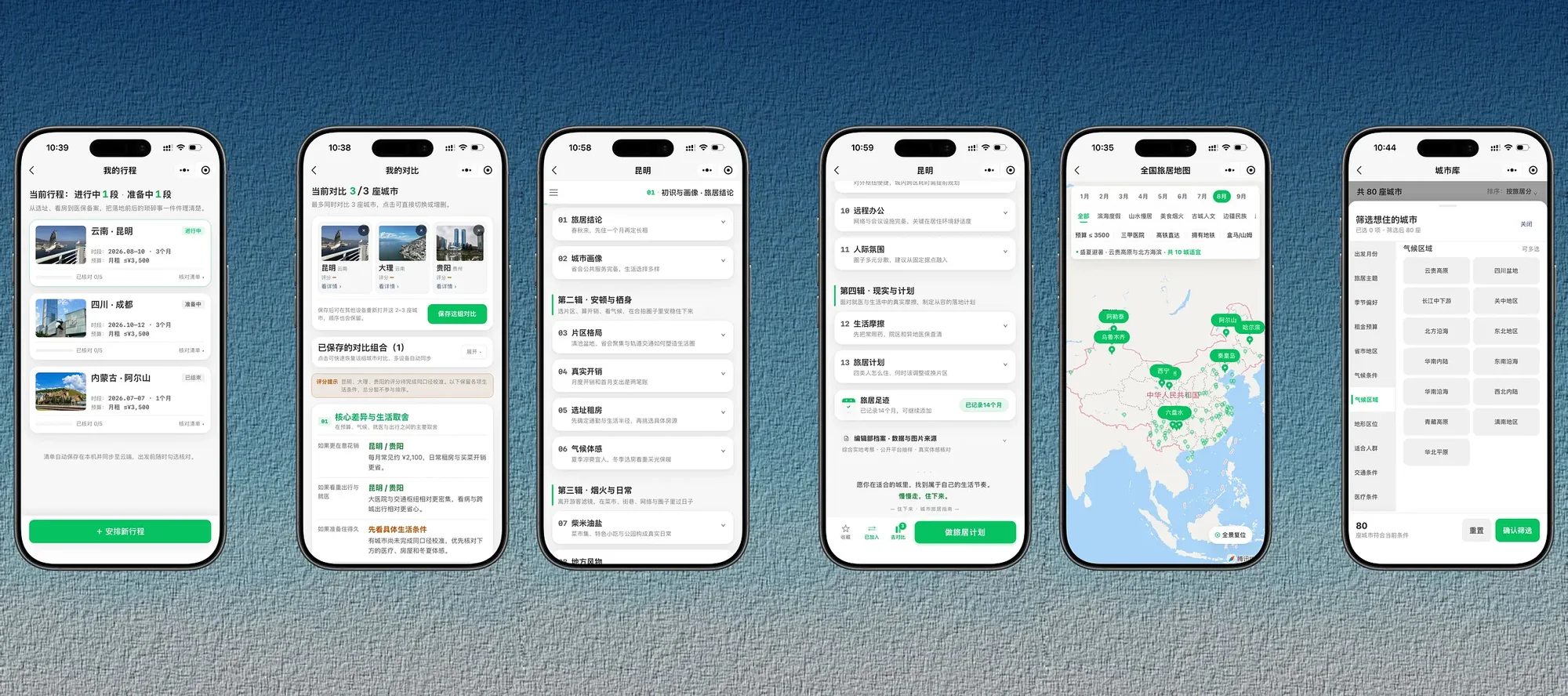小程序的各个界面
